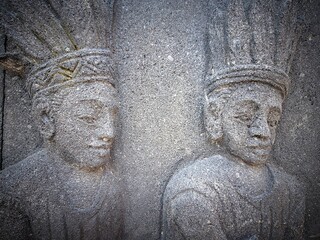 wall relief in city park