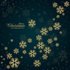 Fototapeta na wymiar elegant christmas card background with snowflakes design