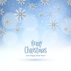 christmas snowflakes card winter background vector