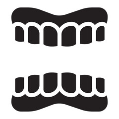 dentures glyph icon