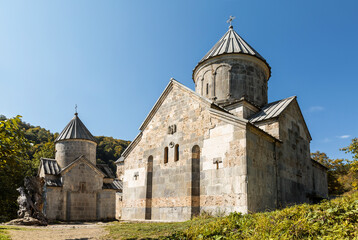 Fototapeta na wymiar Haghartsin monastery in Tavush region of Armenia in the valley of Ijevan ridge