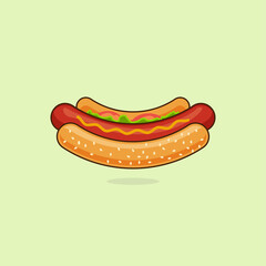 Red Hotdog Vector design illustration Web
