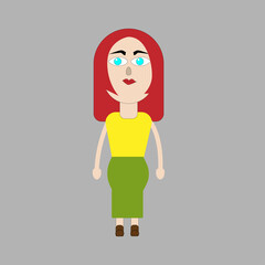 illustration of a beauty cartoons characters use accessories