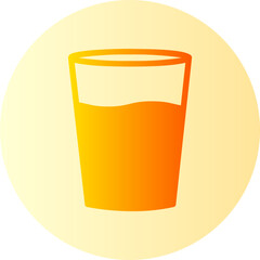 glass of water gradient icon