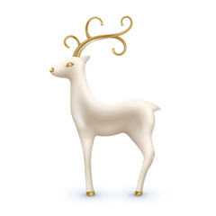 Christmas Deer Ceramic Object