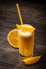 Glass of fresh orange juice
