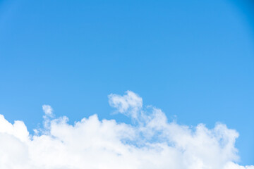 Blue sky and white clouds on a sunny day