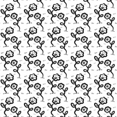 Fototapeta premium seamless pattern of flower cartoon