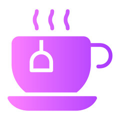hot tea gradient icon