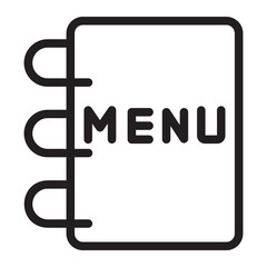 menu book line icon