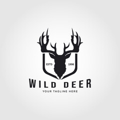 deer head illustration - hunt deer illustration - deer icon