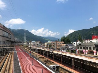 station and mountain