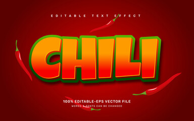 chili text effect - obrazy, fototapety, plakaty