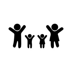 Large Family  Icon Symbol vector