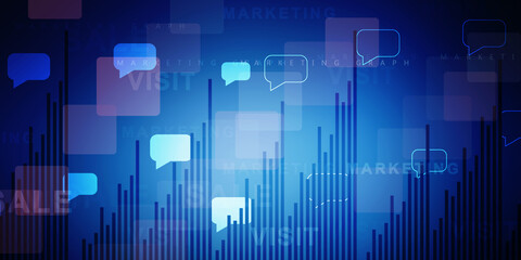 2d rendering Stock market online business concept. business Graph 