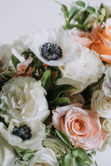 Bouquet of roses close-up