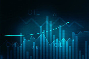 2d rendering Stock market online business concept. business Graph 