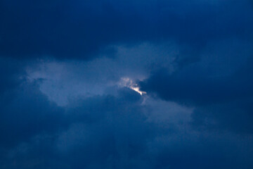 dark blue sky evening after rain - obrazy, fototapety, plakaty