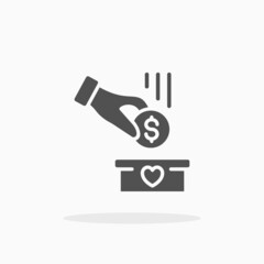 Charity icon. Solid or Glyph style. Enjoy this icon for your project.