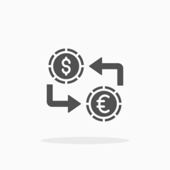 Exchange icon. Solid or Glyph style. Enjoy this icon for your project.