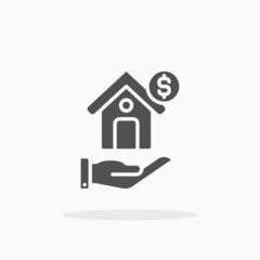 Mortgage icon. Solid or Glyph style. Enjoy this icon for your project.