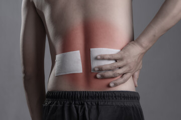 Medicated pain relief patch with man pain Lower Back,office syndrome,Health problems from...