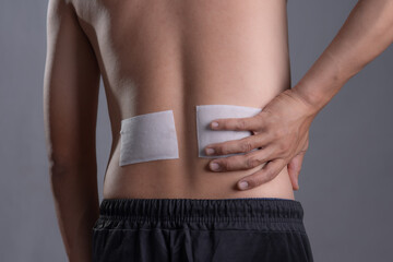 Medicated pain relief patch with man pain Lower Back,office syndrome,Health problems from...