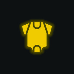 Baby Body yellow glowing neon icon