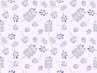 flower seamless pattern on purple background