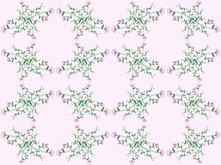 flower seamless pattern on pink background