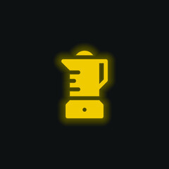 Blender yellow glowing neon icon