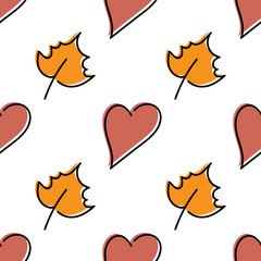 Seamless pattern for Valentines Day holiday card design.