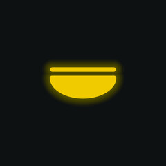 Balance yellow glowing neon icon