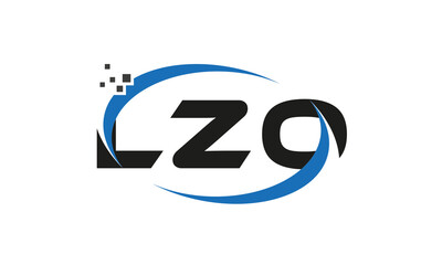 dots or points letter LZO technology logo designs concept vector Template Element