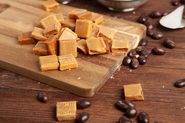 Assortment of delicious chocolate candies background. Chocolate candy isolated 