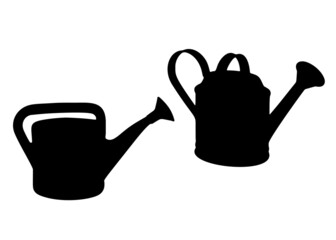 Watering cans for watering plants. Vector image.
