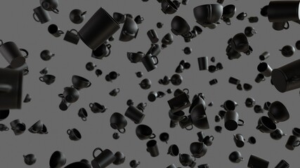 コップのランダムな背景素材。キュートなデザインに