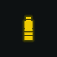 Bottle yellow glowing neon icon