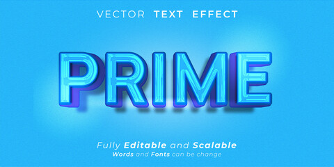 Editable text Prime gradient special 3d text effect