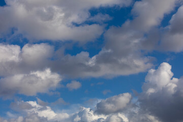 majestic clouds and blue sky