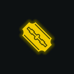Blades yellow glowing neon icon