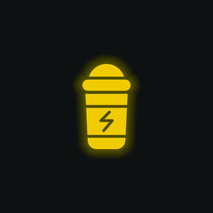 Beverage yellow glowing neon icon