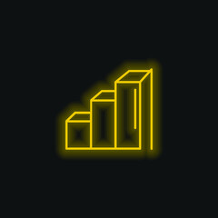 Ascendant Bars Graphic yellow glowing neon icon