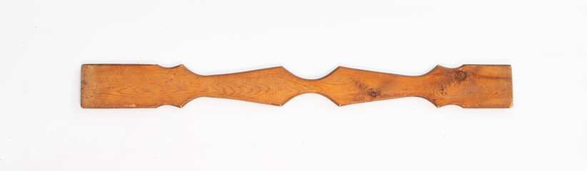 wooden decorative sign isolated on white background