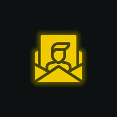 Apply yellow glowing neon icon