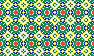 Abstract geometric pattern with colors of South Africa flag. Good for Heritage Day,  Freedom Day, The Day of Reconciliation and other public holidays in South Africa.