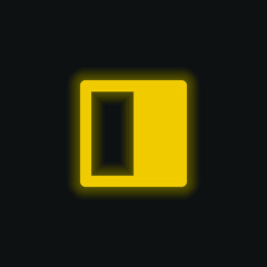Black And White yellow glowing neon icon