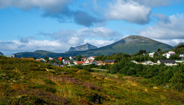 Landscape In Leknes, Lofoten Islands, Norway
