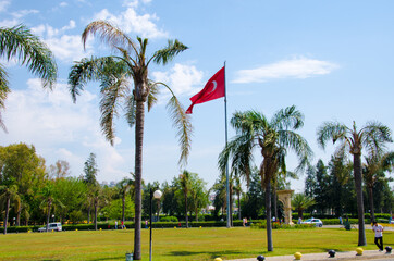 Obraz premium course with flag Turkey