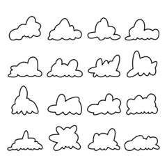 Vector cloud icon. Cloud shapes collection. Cloud icons for cloud drawing, web and app. Simplus series
